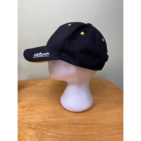 Nuts.com Hat Adult Adjustable Strapback Black Embroidered Logo Baseball Cap - Picture 4 of 10